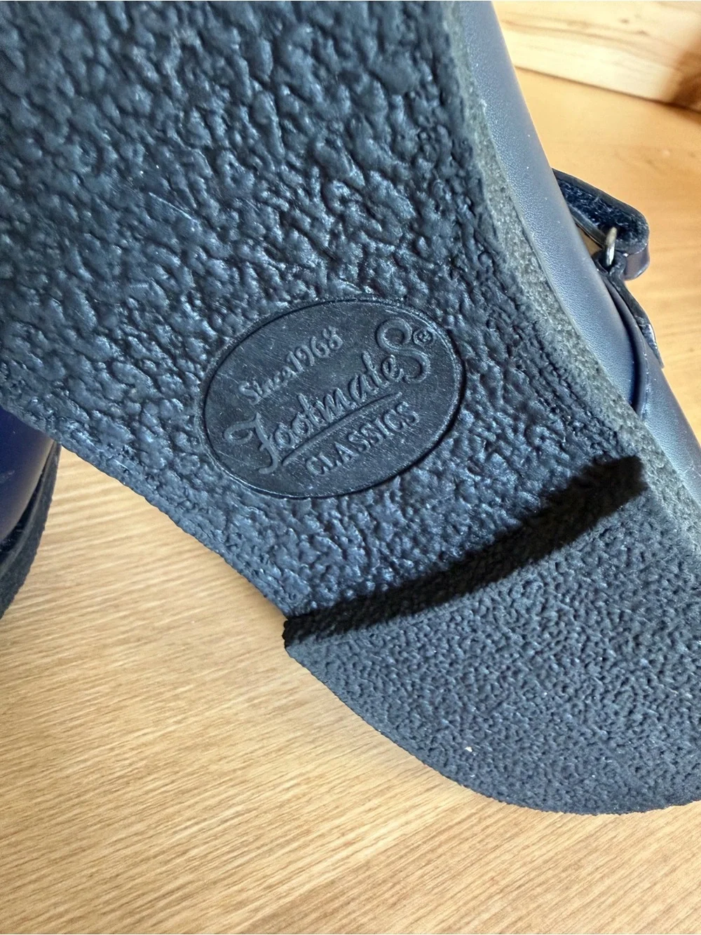 Footmates CINDY BTS - 2721 - NAVY Leather Mary Janes 3.5 NEW